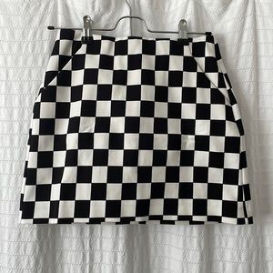 Zara checkerboard skirt